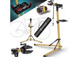 Kesser® FahrradmontagestäNder Premium Profi 50Kg - 360° Drehbar FüR E-Bike, Mountainbike & Fahrrad, HöHenverstellbarer ReparaturstäNder, Mit Werkzeugablage, Tragetasche & Lenkerfixierung