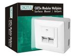 Digitus Scatola Da Parete Cat. 5E, Classe D, 2 X RJ45, Schermato
