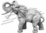 Decorazione Da Giardino Elefante Terrazza Figure Di Pietra Figura Decorazione Statua Scultura Nuovo