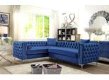 Divano Angolare Chesterfield Tessuto Velluto Imbottito Divano Divano Sedile Angolare Tessuto Nuovo