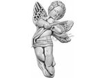 Figura Da Giardino Angelo Fontana 25Cm Figura Stagno Persone Pietra Fusa Decorazione Giardino S111008