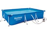 Set Per Piscina Pro™ Frame In Acciaio, Rettangolare, Con Pompa Filtro 300 X 201 X 66 Cm