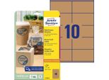 Avery Zweckform L7108-25 Avery Zweckform Etichette Marrone Naturale, 105 X 57 Mm
