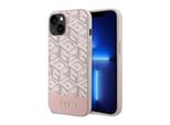 Guess Guhmp14Mhgcfsep Custodia Rigida Gcube A Strisce Magsafe Per Iphone 14 Plus / 15 Plus 6.7 RóżOwy/Rosa