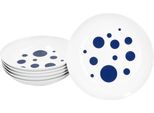 Pula Blu Scuro A Pois Set Di 6 Piatti Fondi 450Ml In Porcellana Piatti Profondi Pasta A Pois