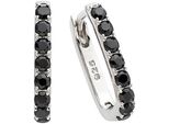 Paar Creolen "Schmuck Geschenk Ohrschmuck Ohrringe", Silber (Silberfarben, Schwarz, Schwarz), Aniston Jewelry & Watches, Ohrringe, Damen, Silber 925 (Sterlingsilber), Mit Zirkonia (Synth.)
