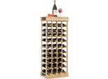 Portabottiglie In Legno Massiccio Costway, Portabottiglie Per 40 Bottiglie, Portabottiglie Per Cucina, Dispensa, Bar E Cantina