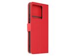 Avizar, Xiaomi Redmi Note 13 5G Custodia In Pelle Finta Con Slot Per Schede, Rosso