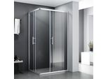Cabina Doccia Angolare 90X70X195Cm Cabina Doccia A Doppia Porta Scorrevole In Vetro Temperato Di Sicurezza Da 5 Mm