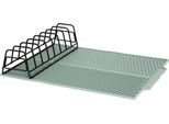 Vassoio Di Raccolta In Silicone Con Portapiatti, 43,5 X 33 X 8,5 Cm, Grigio
