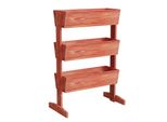 Letto Verticale Rialzato A 4 Livelli, Robusta Struttura In Legno Di Abete Rosso, Capacità Di Carico Di 20 Kg Per Livello, Marrone Rossiccio