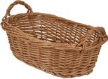 Cestino Ovale In Vimini Con Manici 28X17X8/12 Cm