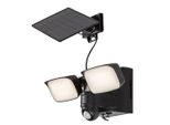 Luce Solare Leszno Led 10W 4000K IP54 Plastica Nero Bianco L:28Cm Con Sensore Di Movimento Pir, Sensore Di Luce