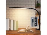 Zmh Lampada Da Tavolo Lampada Da Tavolo A Led Dimmerabile Lampada Da Tavolo Morsettibile Lampada Da Lavoro Nera Lampada Da Tavolo 5W Lampada Da Ufficio Lampada A Luce Diurna Lampada A Morsetto Da Ufficio Con Funzione Di Ricarica