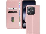 Avizar, Custodia In Ecopelle Con Funzione Di Supporto Xiaomi Redmi Note 14 4G, Oro Rosa