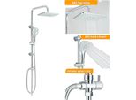 Miscelatore Per Doccia Da Bagno, Doccia A Pioggia, Design Contemporaneo, Cromo