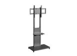 Supporto Tv Rotante, Regolabile In Altezza 130-160 Cm, Supporta Televisori Da 32"-65"", Nero"