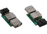 Inline® Adattatore Usb 2.0 2X A Femmina / Idc 4 Pin Singoli Femmina, Interno