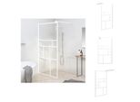 Vidaxl Schermo Doccia Per Cabina Doccia 100X195 Cm Esg Vetro Bianco - Schermi Doccia