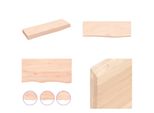 Vidaxl Mensola A Muro 60X20X4 Cm In Legno Massiccio Di Quercia Non Trattato - Mensola A Muro - Mensola Portaoggetti - Mensola Galleggiante
