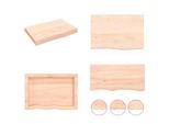 Vidaxl Scaffale A Muro 60X40X(2 6) Cm In Legno Massiccio Di Quercia Non Trattato - Scaffale A Muro - Scaffale A Muro - Scaffale Portaoggetti - Scaffale Galleggiante