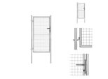 Vidaxl Cancello Da Giardino In Acciaio Zincato 105X200 Cm Argento - Cancelli Da Giardino