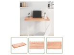 The Living Store Piano Del Tavolo Marrone Chiaro 80X40X(2-6) Cm In Legno Massiccio Di Rovere Trattato