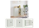 The Living Store Armadio Per Archiviazione Grigio Chiaro 79X40X90 Cm In Acciaio