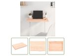 The Living Store Piano Del Tavolo 60X40X(2-4) Cm In Rovere Massiccio Non Trattato