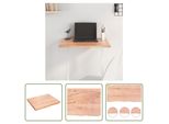 The Living Store Piano Del Tavolo Marrone Chiaro 60X50X2 Cm In Legno Massiccio Di Rovere Trattato