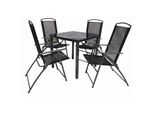 Vcm 5-Tlg GartenmöBel Set Sitzgruppe Essgruppe 1X Tisch, 4X StüHle Tisch MaßE Ca. H. 76 X B. 80 X T. 80 Cm Hochlehner Set 80S