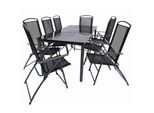 Vcm 9-Tlg GartenmöBel Set Sitzgruppe Essgruppe 1X Tisch, 8X StüHle Tisch MaßE Ca. H. 76 X B. 189 X T. 90 Cm Hochlehner Set 189S