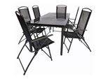 Vcm 7-Tlg GartenmöBel Set Sitzgruppe Essgruppe 1X Tisch, 6X StüHle Tisch MaßE Ca. H. 76 X B. 189 X T. 90 Cm Hochlehner Set 189S