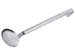 Schiumarola, Senza Saldature, In Acciaio Inossidabile 18/10, Altamente Lucidata, Forma Piatta, Con Manico Extra Largo E Satinato (Spessore Del Materiale: 3,5 Mm), Con Perforazione Di 4 Mm, Qualità Extra Pesante