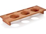 Supporto Per 3 Cocotte Di Lava Ø 10 Cm, Legno, 44,5 X 18,5 X 6,5 Cm