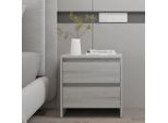 The Living Store Comodino Grey Sonoma 45X34,5X44,5 Cm Materiale A Base Di Legno