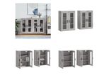 Vidaxl Armadi A Muro 2 Pezzi. Materiale In Legno Grigio Sonoma - Armadio A Muro - Armadi A Muro - Credenza - Armadio Portaoggetti
