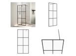 Vidaxl Schermo Doccia Per Cabina Doccia Con Vetro Trasparente Esg 80X195 Cm - Schermo Doccia - Schermi Doccia - Cabina Doccia - Docce Walk-In