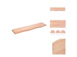 Vidaxl Mensola A Muro Marrone Chiaro 80X20X2 Cm In Legno Massiccio Trattato Con Rovere - Mensole A Muro