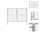 Vidaxl Cancello Da Giardino In Acciaio Zincato 306 X 225 Cm Argento - Cancelli Da Giardino