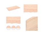 Vidaxl Scaffale A Muro 100X60X2 Cm In Legno Massiccio Di Quercia Non Trattato - Scaffale A Muro - Scaffale A Muro - Scaffale Portaoggetti - Scaffale Galleggiante