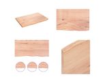 Vidaxl Mensola A Muro Marrone Chiaro 60X40X2 Cm In Legno Massiccio Trattato Con Rovere - Mensola A Muro - Mensola Portaoggetti - Mensola Galleggiante