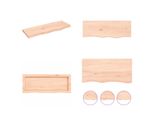 Vidaxl Scaffale A Muro 80X30X(2 4) Cm In Legno Massiccio Di Quercia Non Trattato - Scaffale A Muro - Scaffale A Muro - Scaffale Portaoggetti - Scaffale Galleggiante