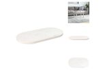 Vidaxl Piano Da Tavolo Bianco 60X30X2,5 Cm In Legno Massiccio Di Pino Ovale - Piani Da Tavolo