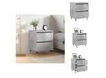 Vidaxl Comodino Grigio Cemento 40X35X50 Cm Materiale Legno - Comodini