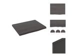 Vidaxl Mensola Da Parete Grigio Scuro 40X30X2 Cm In Legno Massiccio Trattato Con Rovere - Mensole Da Parete