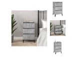 Vidaxl Comodino Grigio Cemento 40X35X70 Cm Materiale Legno - Comodini