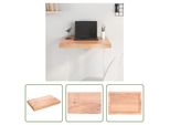 The Living Store Piano Del Tavolo Marrone Chiaro 60X40X(2-6) Cm In Legno Massiccio Di Rovere Trattato