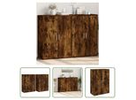 The Living Store Credenze 2 Pz. Rovere Fumé 60X31X84 Cm Materiale A Base Di Legno