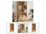 The Living Store Libreria Olden 4 Scomparti In Legno Di Pino Massiccio Marrone